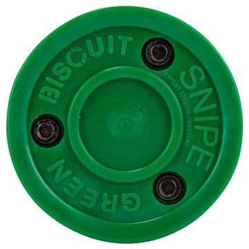 GREEN BISCUIT SNIPE HOCKEY PUCK