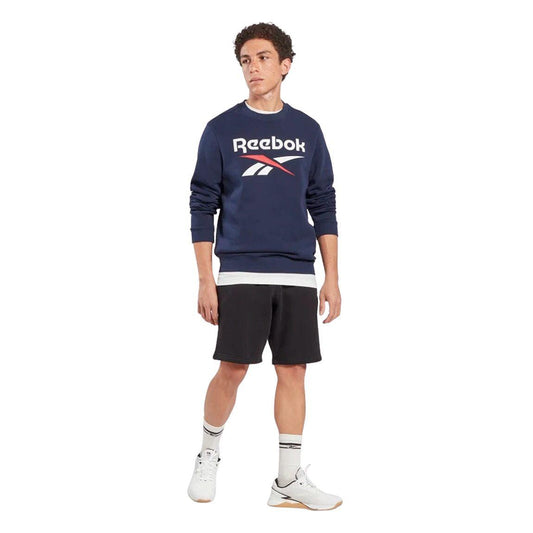 Reebok Identity Fleece Stacked Logo Crew Sweatshirt - Men - Sports Excellence