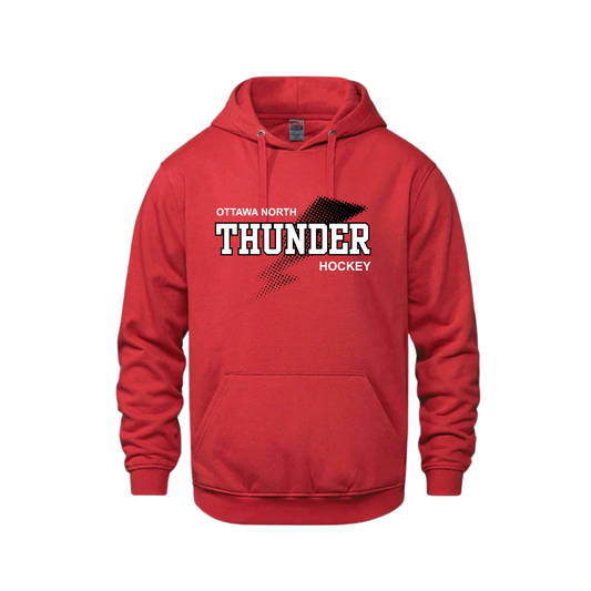 OTTAWA NORTH VAULT HOODIE WITH FULL FRONT HEAT PRESSED "THUNDER"