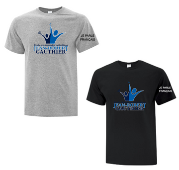 JEAN-ROBERT GAUTHIER COTTON TSHIRT ADULT OR YOUTH WITH FULL FRONT HEAT PRESS