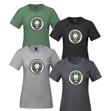 HENRY MUNRO PARKOUR COTTON TSHIRT WITH FULL FRONT HEAT PRESS LOGO WOMEN