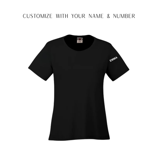 Saint Joseph Women's Short Sleeve Dryfit Shirt | ATC - Full Front Heat Press Logo