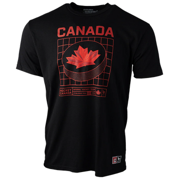 BAUER TEAM CANADA SHORT SLEEVES TEE PUCK HC BLACK YOUTH