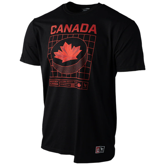 BAUER TEAM CANADA SHORT SLEEVES TEE PUCK HC BLACK YOUTH