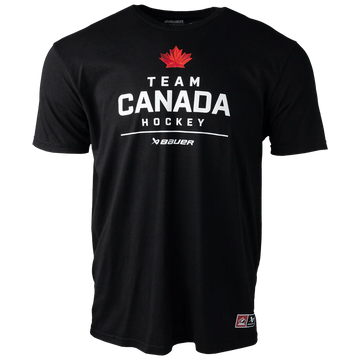 BAUER TEAM CANADA SHORT SLEEVES TEE STACKED BLACK ADULT