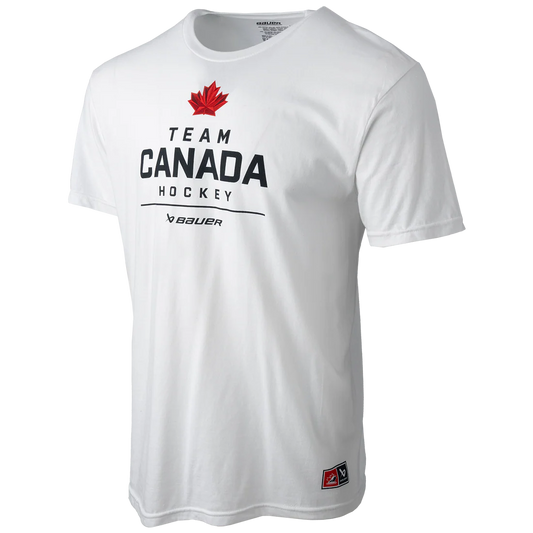 BAUER TEAM CANADA SHORT SLEEVES TEE STACKED WHITE ADULT
