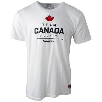 BAUER TEAM CANADA SHORT SLEEVES TEE STACKED WHITE ADULT