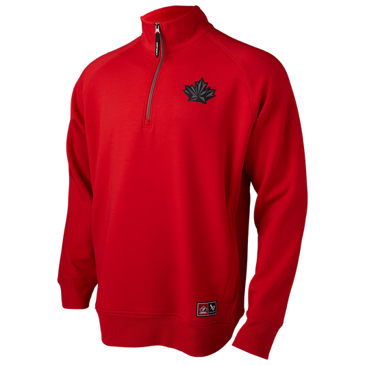TEAM CANADA 1/4 ZIP INTENSITY TOP RED