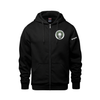 HENRY MUNRO STAFF SURFER FULL ZIP UP HOODIE WITH LEFT CHEST EMBROIDERED LOGO AND "STAFF" ON SLEEVE